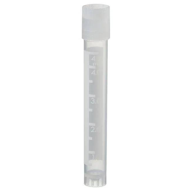 Кріовіала FISHERBRAND™, об'ємом 5 мл (13.5х92 мм), стерильна, конічна, градуйована з полем для записів, з зовнішньою різьбою поліпропіленова з гвинтовою кришкою